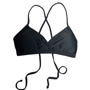 Patagonia bikini top criss cross tie back black size small